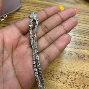 real silver heart diamond tennis bracelet